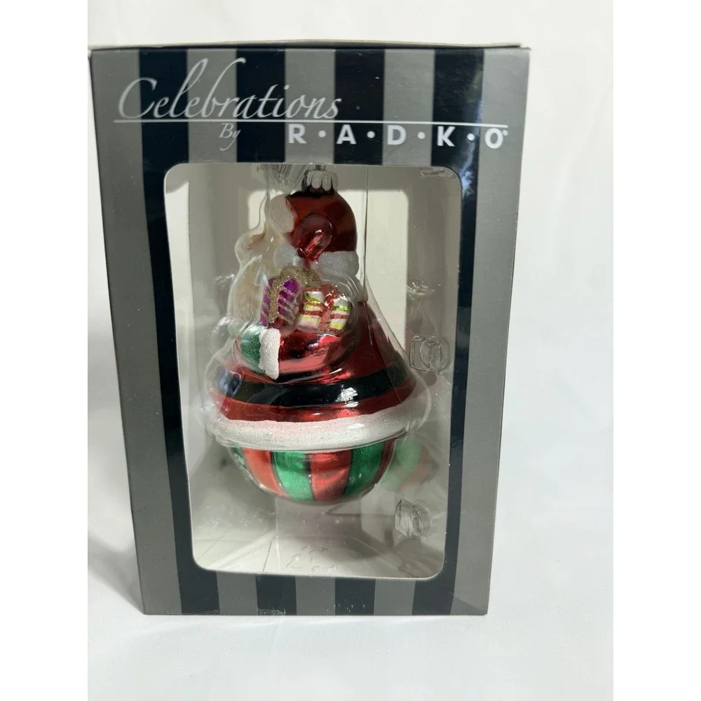 Christopher Radko Celebration 2016 Handcrafted Glass Santa Ornament